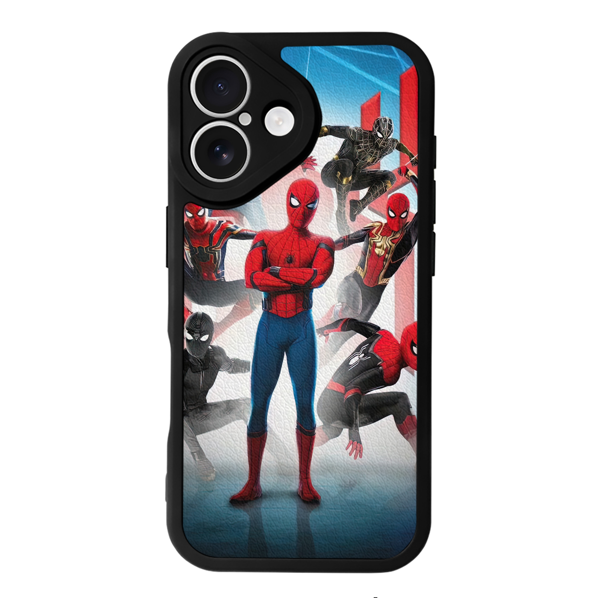 Spider Man スパイダーマン 【iPhone 16シリーズ対応】シリコンスマホケース（レザー調） 材質：シリコン